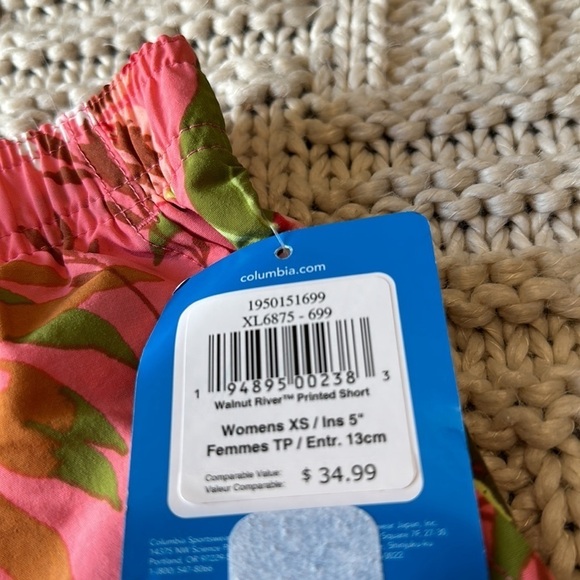 Columbia Tropical Pink Walnut River Shorts Sz Xs - Picture 3 of 6